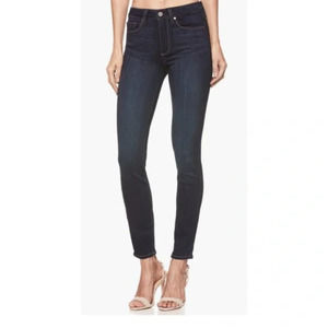 Paige Hoxton Ankle Peg Jeans Blue Dark Wash High Rise in Hazen Women's Size 29